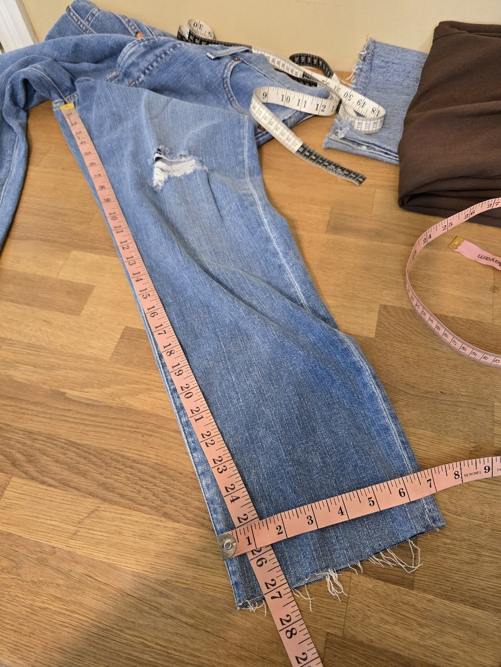 Madewell The Perfect Vintage Jean Size 29 Distressed Straight Leg Raw Hem M9244 - Picture 12 of 12